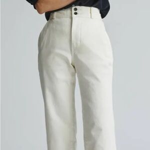 Everlane Wide-Leg Jeans in Off-White